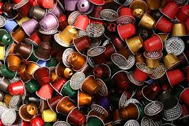 discarded coffee pods