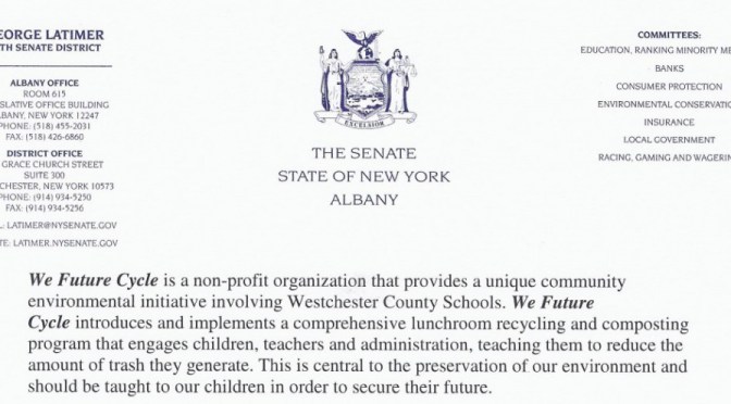 Senator Latimer supports We Future Cycle Program implementation throughout NY