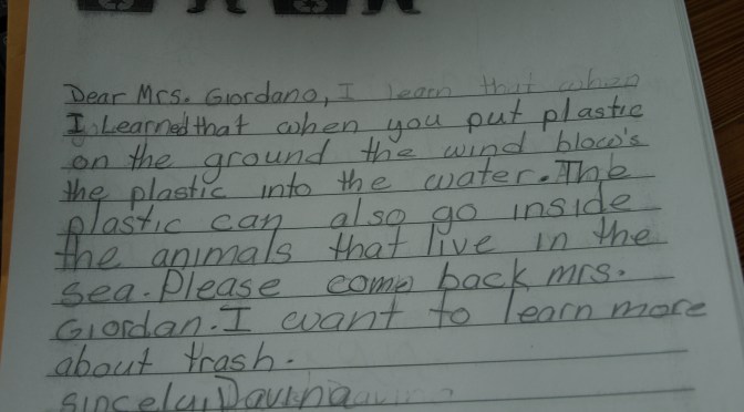 New Rochelle Jefferson’s Second Grade Students Write Letters For The Environment